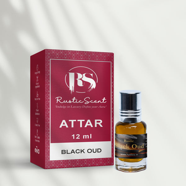 Rustic Black Oud Attar – Premium Dark Oud Perfume for Men & Women