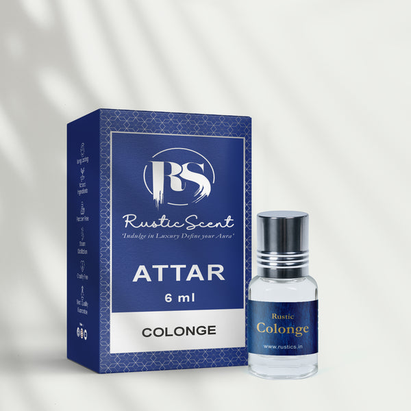 Rustic Cologne Perfume Oil – Refreshing Citrus Attar for Men & Women